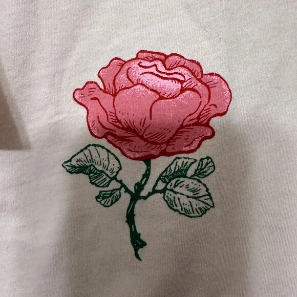 Anthropologie Letluv Rose Graphic Tee Cream Size: XS - Picture 8 of 8